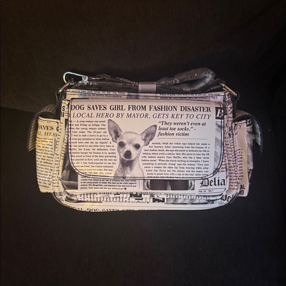 Chic Newspaper Print Women's Bag Dolls Kill